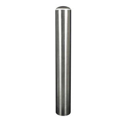 Calpipe Security Bollards Bollard ,48 in H,Silver ,Stainless Steel SSF03000-D