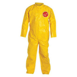 Dupont Coveralls,L,Ylw,Tychem 2000,PK12 QC120BYLLG001200