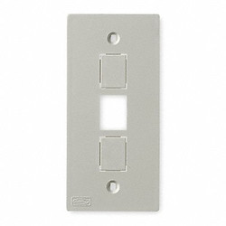 Hubbell Wiring Device-Kellems Three-Jack Faceplate,White,PVC,Plates KP2163