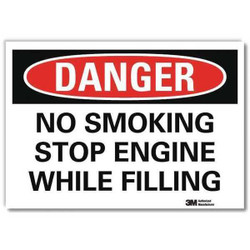 Lyle Danger Sign,7inx10in,Reflective Sheeting U3-1857-RD_10X7