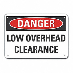 Lyle Low Clearance Danger Sign,7x10in,Plastic LCU4-0457-NP_10X7