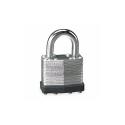 Sim Supply Keyed Padlock, 27/32 in,Rectangle,Silver  1XRT4