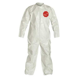 Dupont Coveralls,2XL,White,Tychem(R) 4000,PK12 SL120BWH2X001200