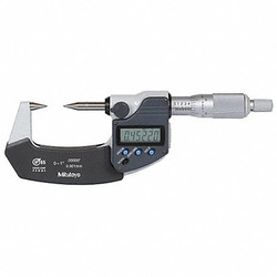 Mitutoyo Point Micrometer,Digital,0-1 In,30 Deg 342-361-30