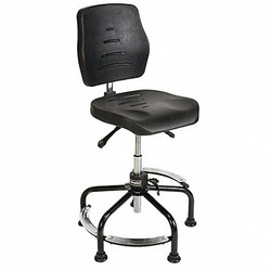 Shopsol Task Chair,Poly,Black,19-36" Seat Ht  3010013