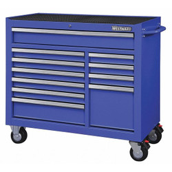 Westward Rolling Tool Cabinet, Blue,Heavy Duty  32H857