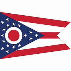 Nylglo Ohio State Flag,3x5 Ft  144260