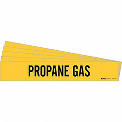 Brady Pipe Marker,Black,Propane Gas,PK5 7227-1HV-PK