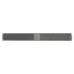 American Pattern Rectangular Plain 1/2 Horse Rasp File, 14 in, Double Ended