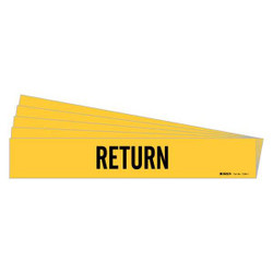 Brady Pipe Marker,Adhesive,Black,Return,PK5 7244-1-PK