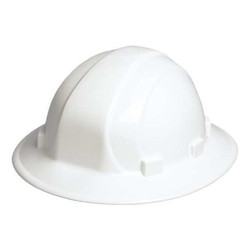 Erb Safety Hard Hat,Type 1, Class E,Pinlock,White 19501