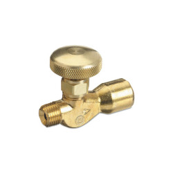 Non-Corrosive Gas Flow Valve, 200 psig, Brass, Inert Gas, 5/8 - 18