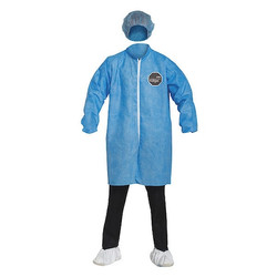 Dupont Lab Coat,Blue,Snaps,XL,PK30  PB219SBUXL003000