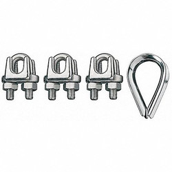 Ronstan Wire Rope U-Bolt Clip and Thimble Kit ID003404-19