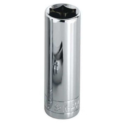 Sk Professional Tools Socket, Steel, Chrome, 1/2 in  40816