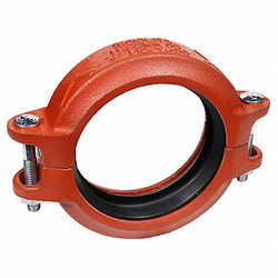 Gruvlok Rigid Coupling, Ductile Iron, 4",Grooved 0390211142