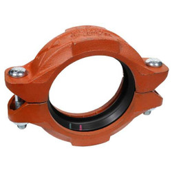 Gruvlok Rigid Coupling, Ductile Iron, 4",Grooved 0390013696