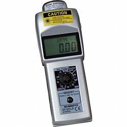 Shimpo Tachometer, +/-0.006% RPM Acc, LCD DT-205LR