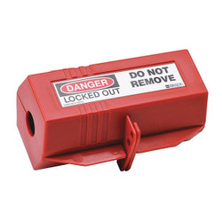 Condor Plug Lockout,Red,3-25/32" H,6-27/64" L 437R60