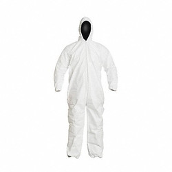 Dupont Coveralls,L,Wht,Tyvek IsoClean,PK25 IC180SWHLG002500