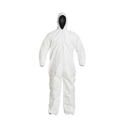 Dupont Coveralls,L,Wht,Tyvek IsoClean,PK25  IC180SWHLG002500