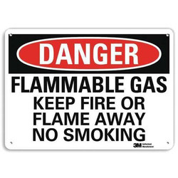 Lyle Danger No Smoking Sign,7 in x 10 in,Alum U3-1477-RA_10X7