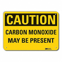 Lyle Rflct Carbon Monoxide Caut Sign,10x14in LCU3-0323-RA_14x10