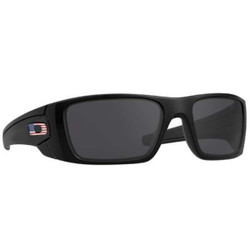 Oakley Safety Glasses, Gray, Black OO9096-38