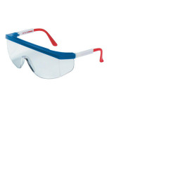 Tomahawk Protective Eyewear, Clear Lens, Duramass HC, Blue/Red/White Frame