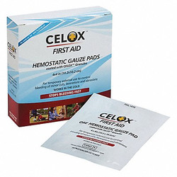 Celox Gauze Pad,Sterile,Beige,Chitosan,PK10  MS-FG08834291