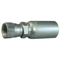 Weatherhead Crimp Fitting,1/4" I.D.,7/16",F,JIC,PK10  04E-604