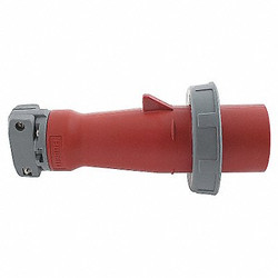 Hubbell IEC Pin and Sleeve Plug,60 A,Red,2Pl HBL360P7W