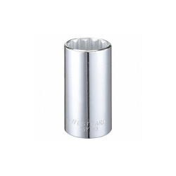 Westward Socket, Steel, Chrome, 1 in 53YT83