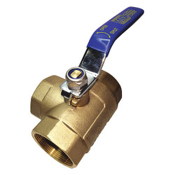 Sim Supply Brass Ball Valve,3-Way,FNPT x FNPT,1 in  1PZA3