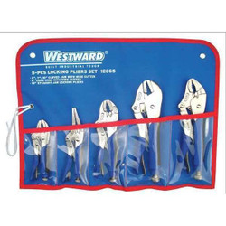 Westward Locking Plier Sets,Ergonomic,5 Pcs 1ECG5