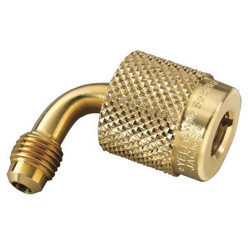 Yellow Jacket Coupler,90 Deg,8 1/2 in L,Brass,800 psi 19209