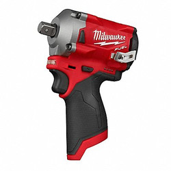 Milwaukee Tool Impact Wrench,Cordless,Compact,12VDC 2555P-20
