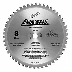 Milwaukee Tool Circular Saw Blade,8 in Blade,50 Teeth  48-40-4520