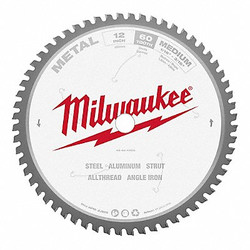 Milwaukee Tool Circular Saw Blade,12 in Blade,60 Teeth 48-40-4265