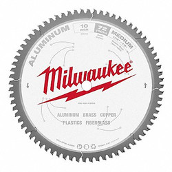 Milwaukee Tool Circular Saw Blade,10 in Blade,72 Teeth 48-40-4360