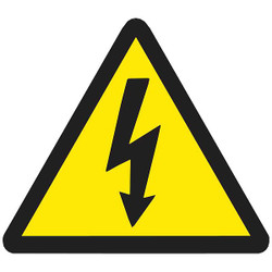 Brady Warning Labels,1/2inHx1/2inW,Vinyl,PK10 60235