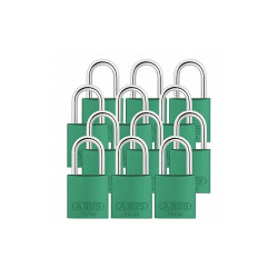 Abus Lockout Padlock,KA,Green,2-17/32"H,PK12  72/30 KA X 12