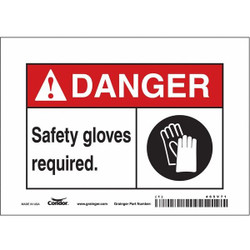 Condor Safety Sign,5 inx7 in,Vinyl 465V71