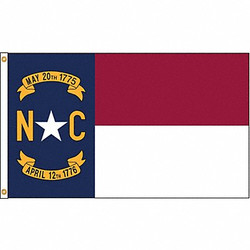 Nylglo North Carolina Flag,4x6 Ft,Nylon 143970