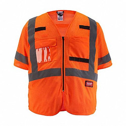 Milwaukee Tool Safety Vest,Polyester,Orange,4XL/5XL  48-73-5138