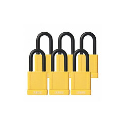 Abus Lockout Padlock,KA,Yellow,1-3/4"H,PK6  74/40 KAX6 YELLOW