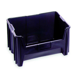 Quantum Storage Systems Bin,Black,Polyethylene,12 7/16 in QGH700BR
