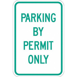 Lyle Permit Parking Sign,18" x 12" T1-1183-DG_12x18