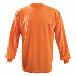Occunomix Long Sleeve T-Shirt,M,Orange,Polyester LUX-XLSPB-OM