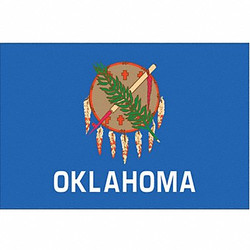 Nylglo Oklahoma State Flag,3x5 Ft 144360